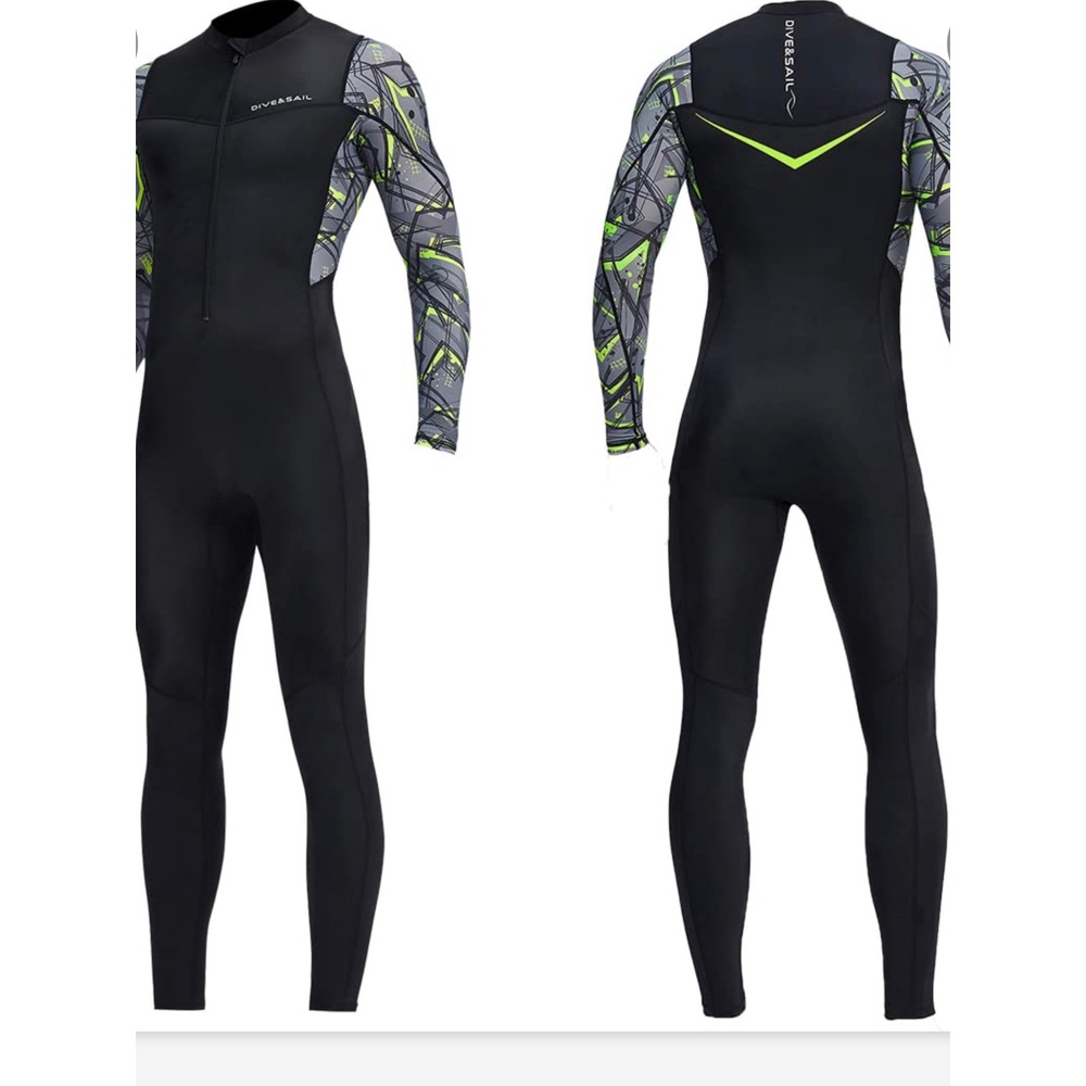 Dive &Sail Rash Guard Mens Medium Black NEW Full Body UPF 50+ Dive Skin D030070M